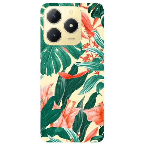 Realme C61 Tropic Laves Transparent Silicone TPU Θήκη