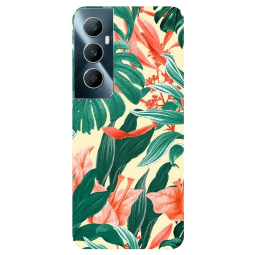 Realme C65 Tropic Laves Transparent Silicone TPU Θήκη