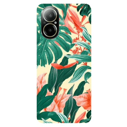 Realme C67 Tropic Laves Transparent Silicone TPU Θήκη