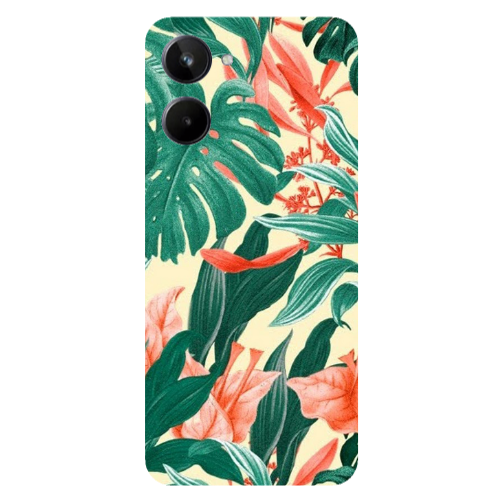 Realme 10 Tropic Laves Transparent Silicone TPU Θήκη