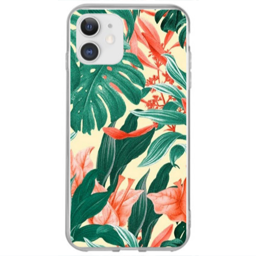 Apple iPhone 12 Tropic Laves Transparent Silicone TPU Θήκη
