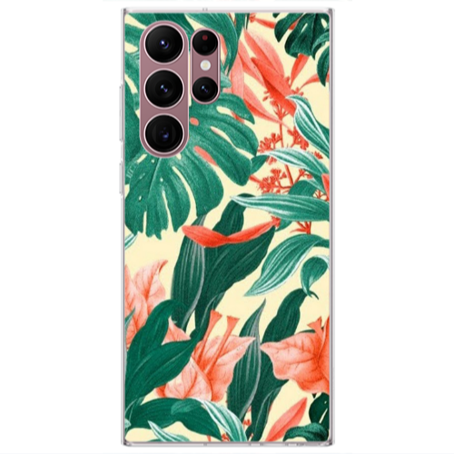 Samsung S22 Ultra Tropic Laves Transparent Silicone TPU Θήκη