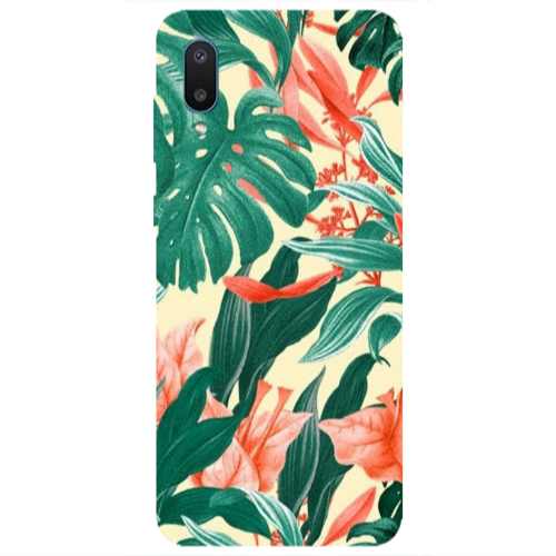 Samsung A02 Tropic Laves Transparent Silicone TPU Θήκη