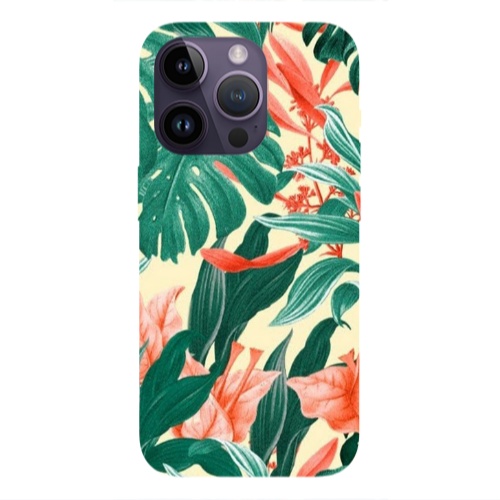 Apple iPhone 14 Pro  Tropic Laves Transparent Silicone TPU Θήκη