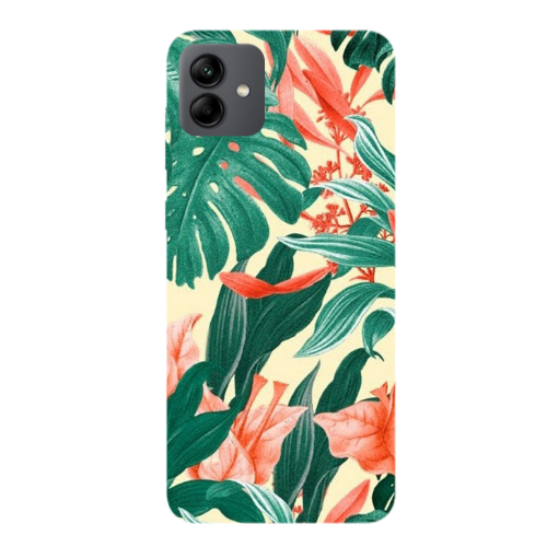 Samsung A04 Tropic Laves Transparent Silicone TPU Θήκη
