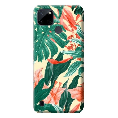 Realme C25Y Tropic Laves Transparent Silicone TPU Θήκη