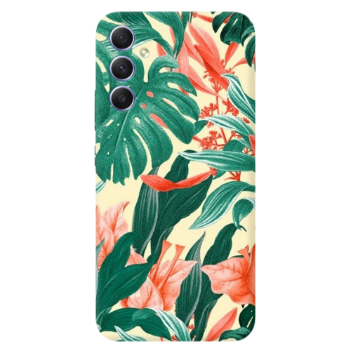 Samsung A34 Tropic Laves Transparent Silicone TPU Θήκη
