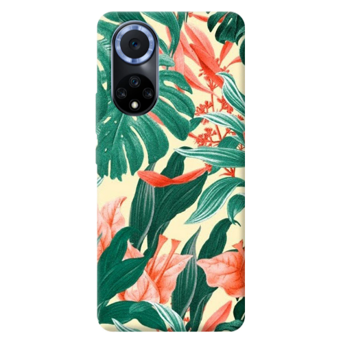 Huawei Nova 9 Tropic Laves Transparent Silicone TPU Θήκη
