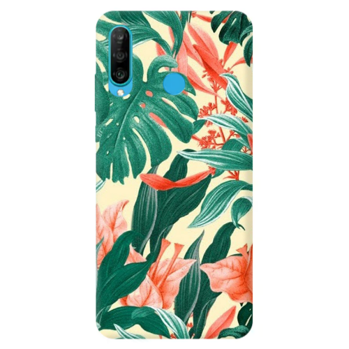 Huawei P30 Lite Tropic Laves Transparent Silicone TPU Θήκη