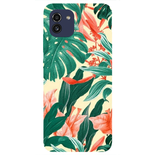 Samsung A03 Tropic Laves Transparent Silicone TPU Θήκη