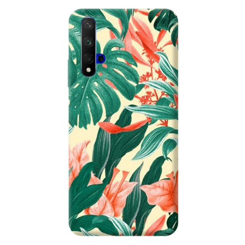 Huawei Nova 5 T Tropic Laves Transparent Silicone TPU Θήκη