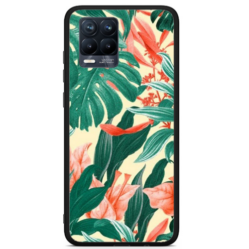 Realme 8 i Tropic Laves Black Glossy Θήκη