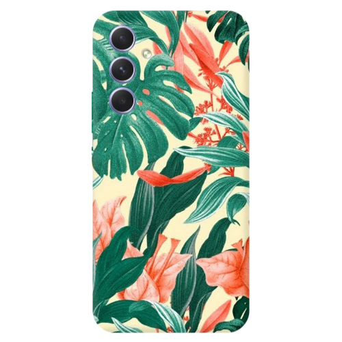 Samsung A55 Tropic Laves Transparent Silicone TPU Θήκη
