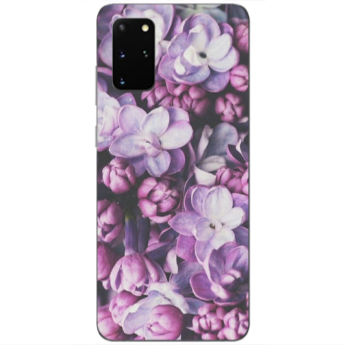 Samsung S20 Plus Purple Flowers Transparent Silicone TPU Θήκη