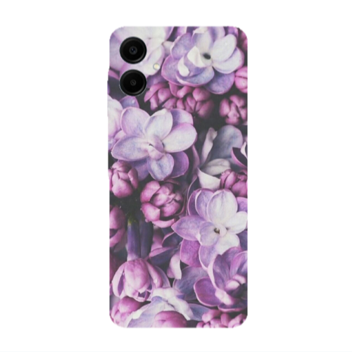 Samsung A06 Purple Flowers Transparent Silicone TPU Θήκη