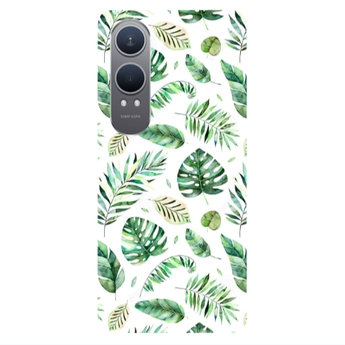 Oneplus Nord Ce 4 lite Green laves 2 Transparent Silicone TPU Θήκη