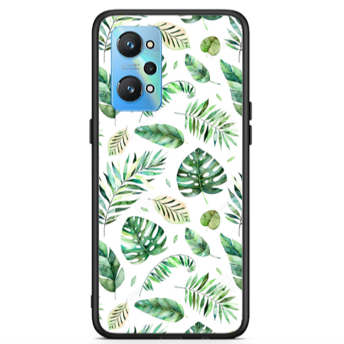 Realme Gt Neo 2 Green laves 2 Black Glossy Θήκη