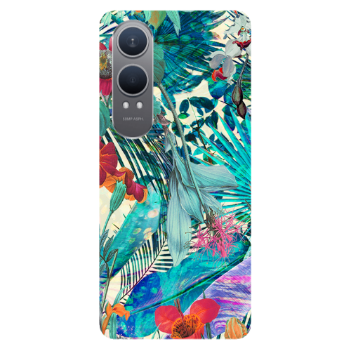 Oneplus Nord Ce 4 lite Blue laves tropical Transparent Silicone TPU Θήκη
