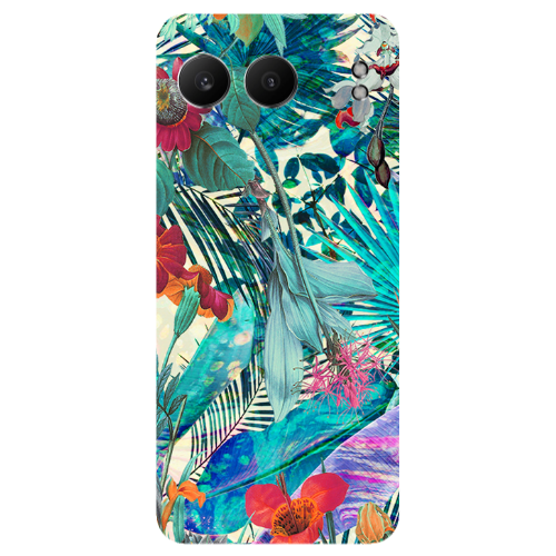 Oneplus Nord 4 Blue laves tropical Transparent Silicone TPU Θήκη