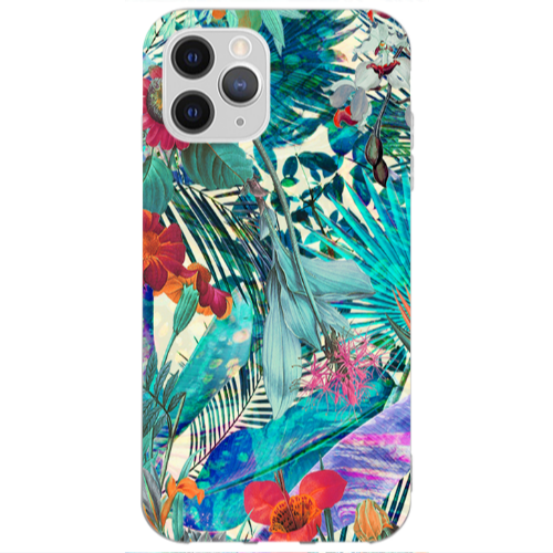 Apple iPhone 13 Pro Max Blue laves tropical Transparent Silicone TPU Θήκη
