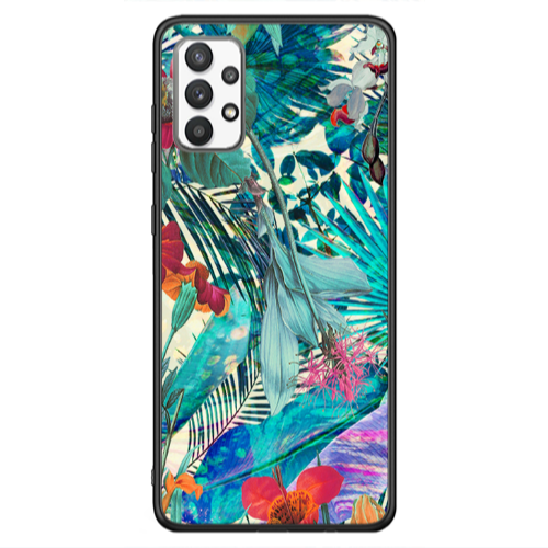 Samsung A13 4G Blue laves tropical Black Glossy Θήκη