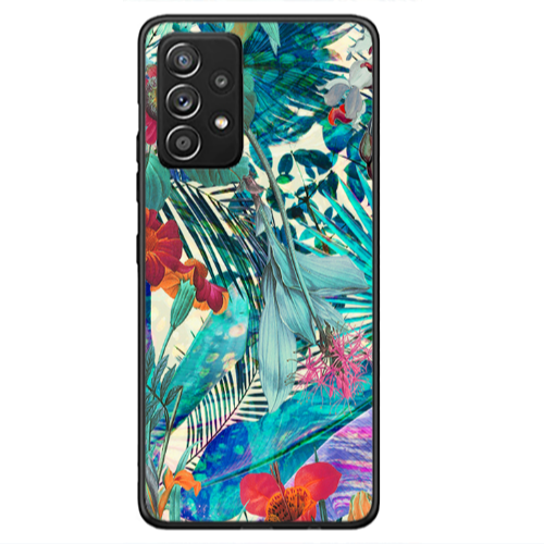 Samsung A33 Blue laves tropical Black Glossy Θήκη