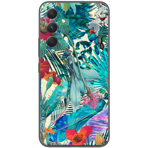 Samsung  Galaxy A05s Blue laves tropical Transparent Silicone TPU Θήκη