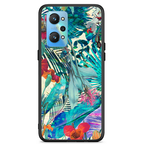 Realme Gt Neo 2 Blue laves tropical Black Glossy Θήκη