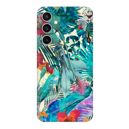 Samsung S24 Blue laves tropical Transparent Silicone TPU Θήκη