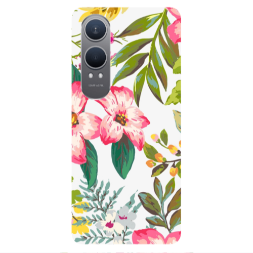 Oneplus Nord Ce 4 lite Red laves Transparent Silicone TPU Θήκη