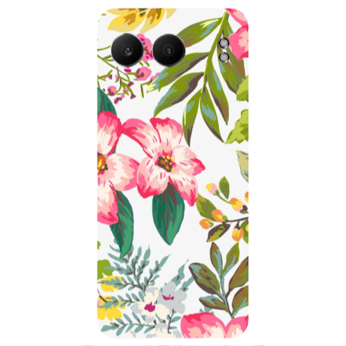 Oneplus Nord 4 Red laves Transparent Silicone TPU Θήκη