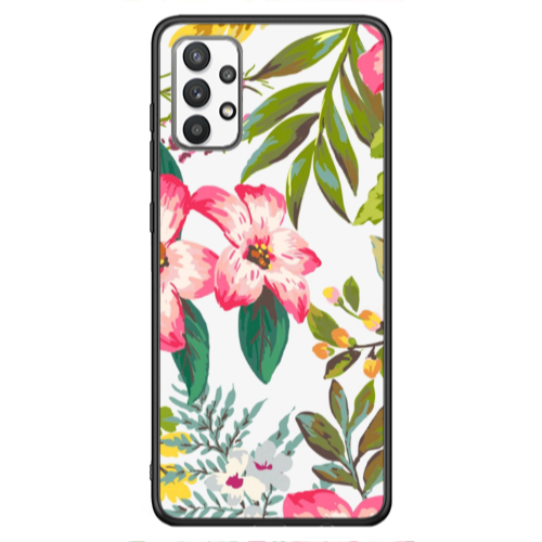 Samsung A13 4G Red laves Black Glossy Θήκη
