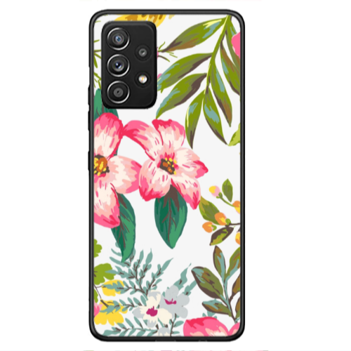 Samsung A33 Red laves Black Glossy Θήκη