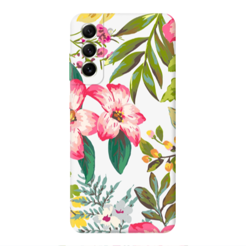Samsung S22 Red laves Transparent Silicone TPU Θήκη