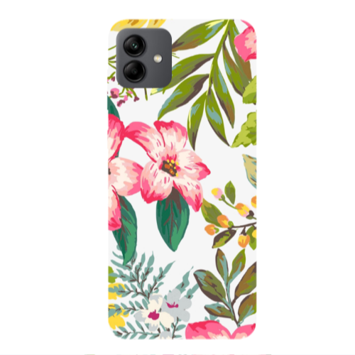 Samsung A04 Red laves Transparent Silicone TPU Θήκη