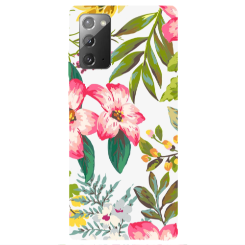 Samsung Note 20 Red laves Transparent Silicone TPU Θήκη