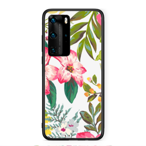 Huawei P40 Pro Red laves Black Glossy Θήκη