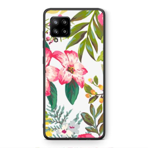 Samsung A42 5G Red laves Black Glossy Θήκη