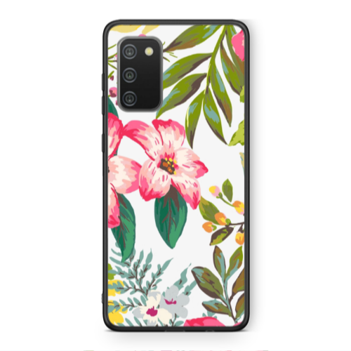 Samsung A02s Red laves Black Glossy Θήκη
