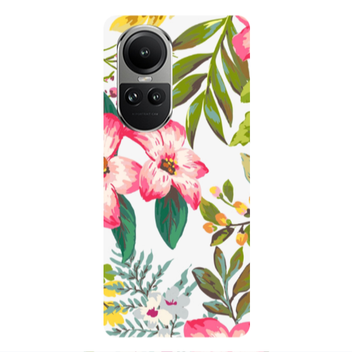 Oppo Reno10 5G Red laves Transparent Silicone TPU Θήκη