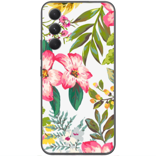 Samsung  Galaxy A05s Red laves Transparent Silicone TPU Θήκη