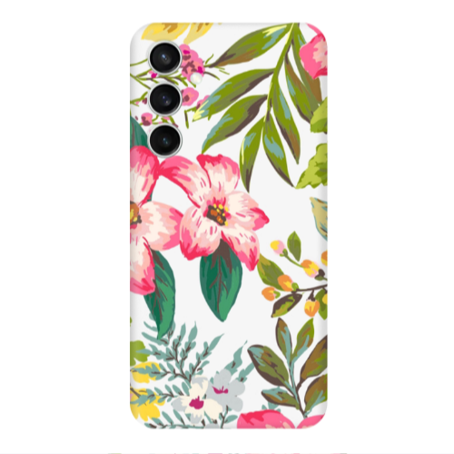Samsung S24 Plus Red laves Transparent Silicone TPU Θήκη