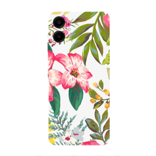Samsung A06 Red laves Transparent Silicone TPU Θήκη