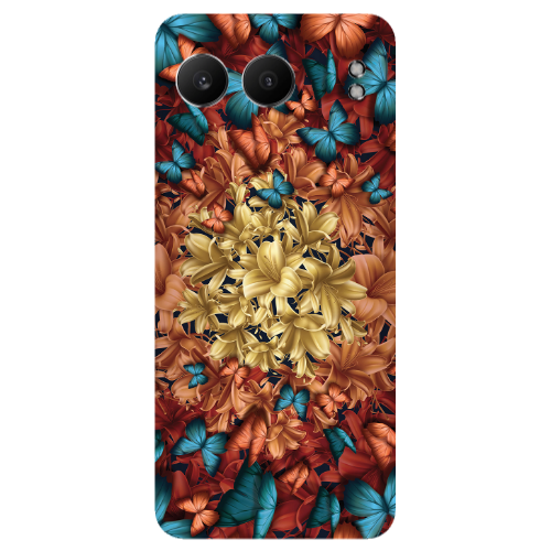 Oneplus Nord 4 Blue butterflies Transparent Silicone TPU Θήκη