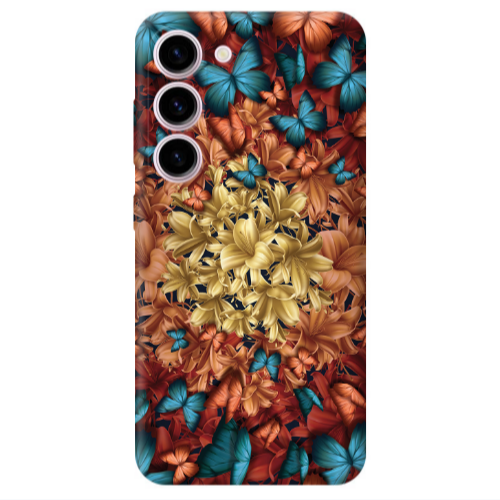 Samsung S23 Plus Blue butterflies Transparent Silicone TPU Θήκη