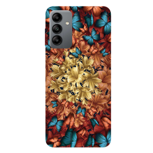 Samsung A13 5G Blue butterflies Transparent Silicone TPU Θήκη