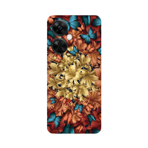 Oneplus Nord CE 3 Lite 5G Blue butterflies Transparent Silicone TPU Θήκη