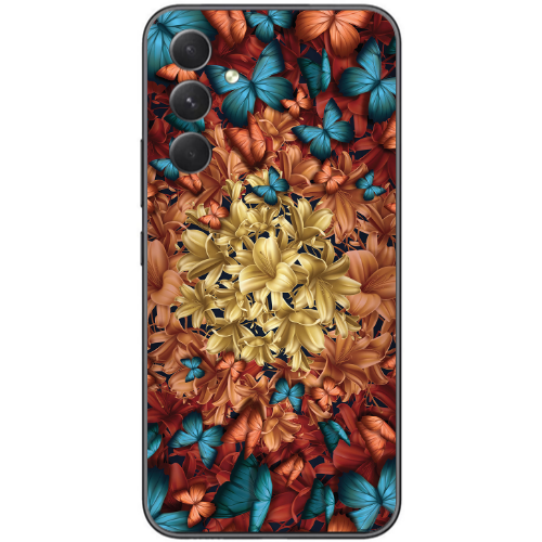 Samsung  Galaxy A05s Blue butterflies Transparent Silicone TPU Θήκη