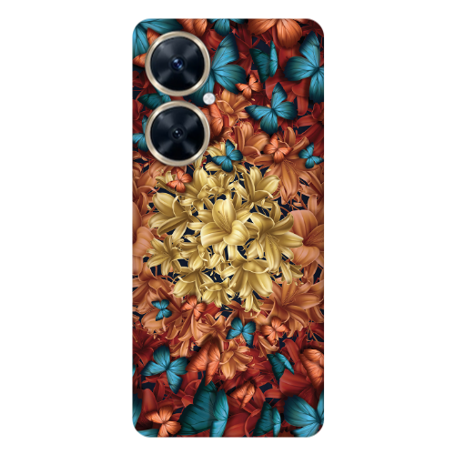 Huawei Nova 11i Blue butterflies Transparent Silicone TPU Θήκη