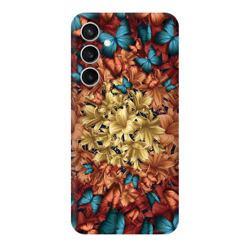 Samsung S24 Plus Blue butterflies Transparent Silicone TPU Θήκη